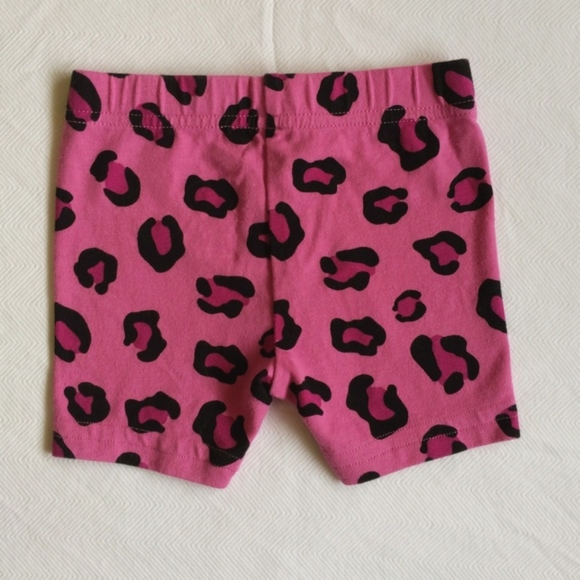 george pink leopard print biker cartwheel shorts 12 months baby girl - Picture 3 of 4